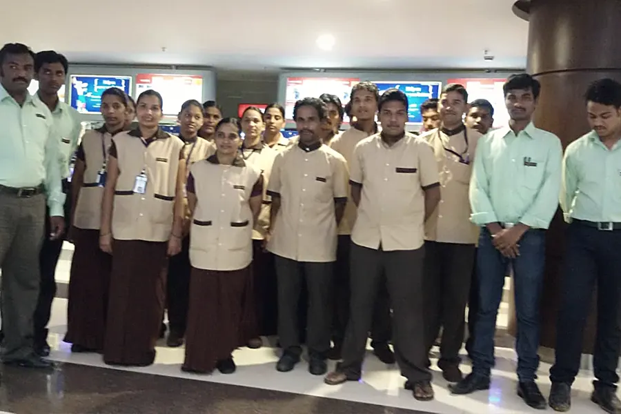 Falcon Eye facility management staff at a client site