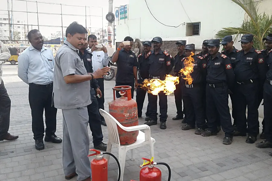 Falcon Eye Fire & Safety Management personnel on duty