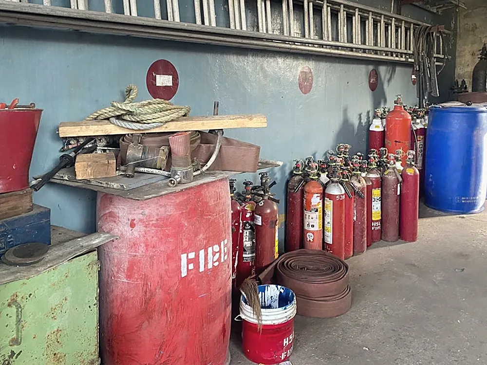 Falcon Eye fire and safety equipment store at a client premises