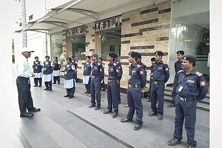 Falcon Eye security team at a client premises