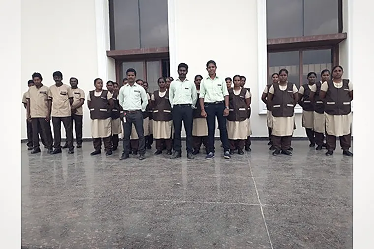 Falcon Eye trainees on the parade ground